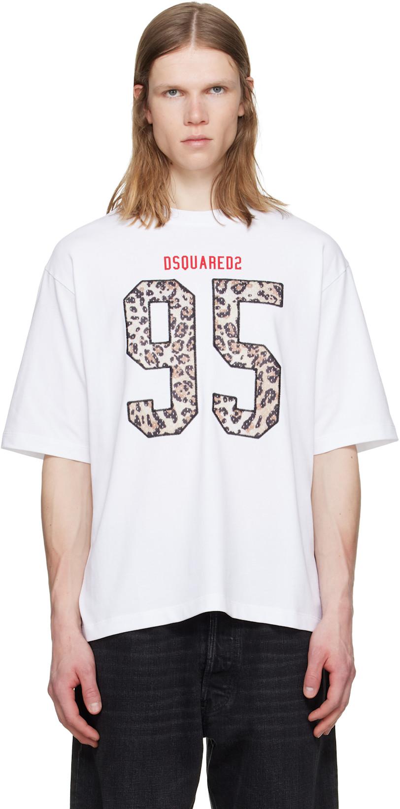 White Wild2 Loose Fit T-shirt by DSQUARED2