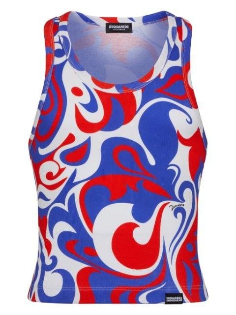 abstract-print tank top by DSQUARED2