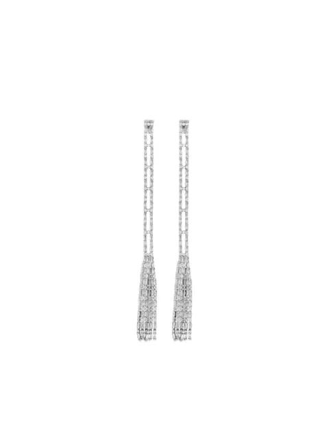 baguette-cut crystal-fringe earrings by DSQUARED2