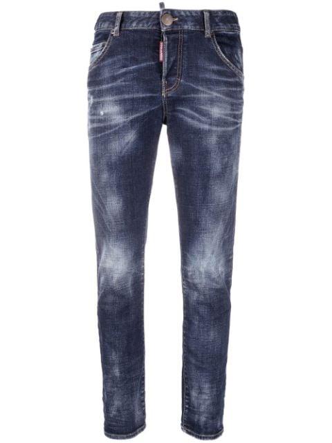 bleached-effect skinny jeans by DSQUARED2