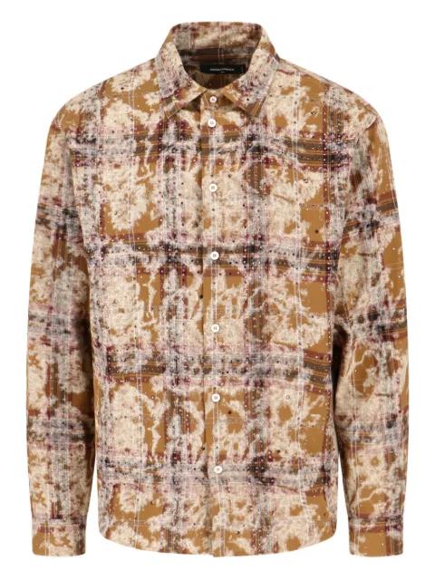 bleached sparkly check shirt by DSQUARED2