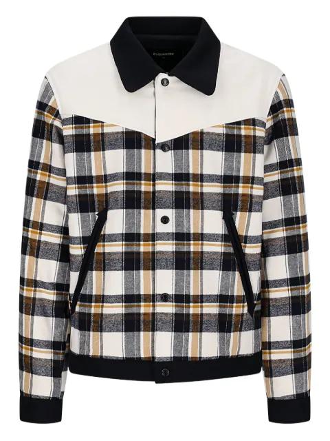 botonned plaid jacket by DSQUARED2