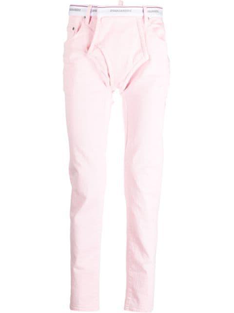briefs-design straight-leg trousers by DSQUARED2