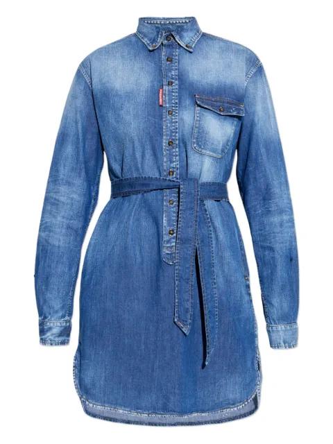 button-fastening denim mini dress by DSQUARED2