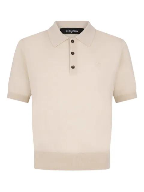 button-fastening knit polo shirt by DSQUARED2