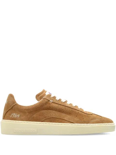 calf suede lace-up trainers by DSQUARED2