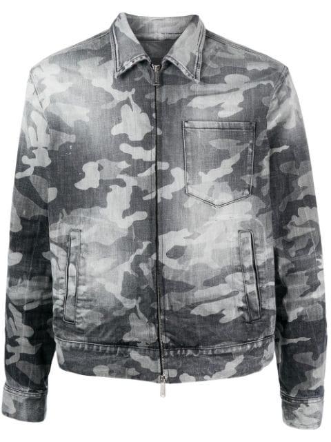 camouflage-pattern denim jacket by DSQUARED2
