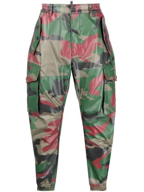 camouflage-print tapered cargo trousers by DSQUARED2