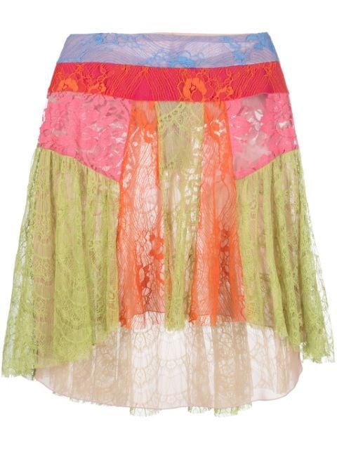 chantilly-lace asymmetric skirt by DSQUARED2