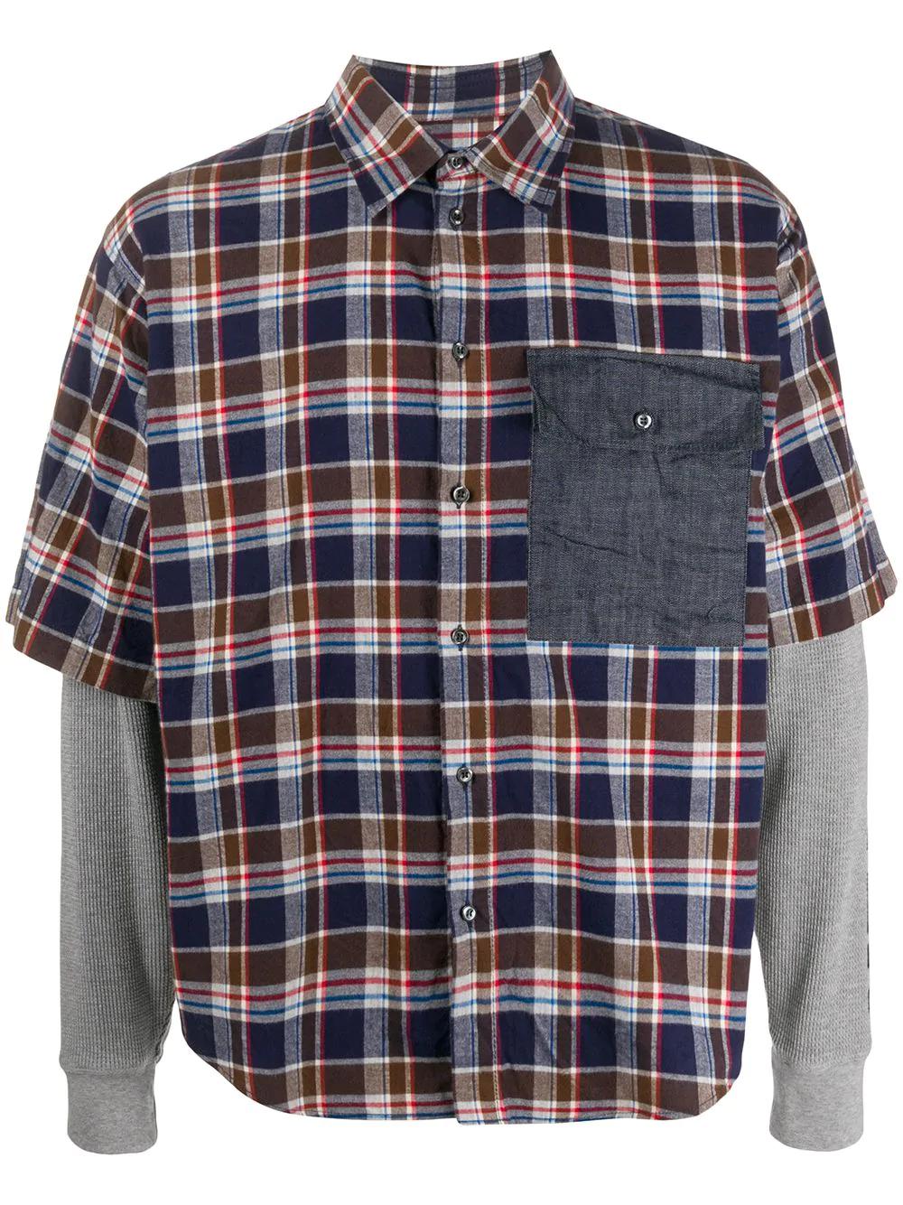 check layered shirt by DSQUARED2