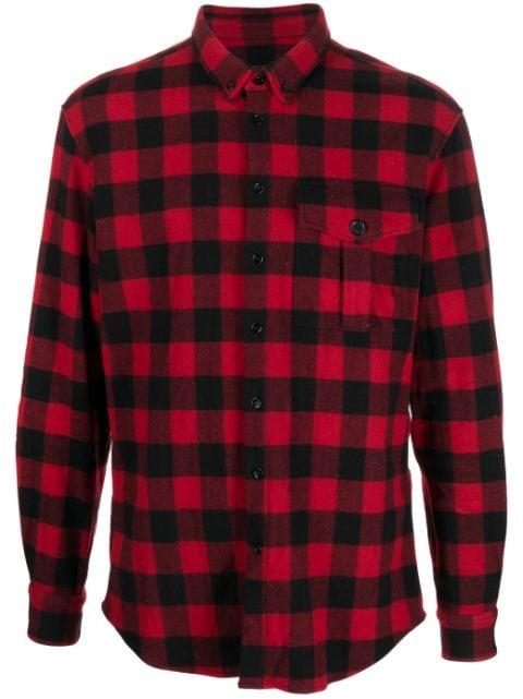 check-pattern wool-blend shirt by DSQUARED2