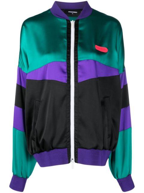 colour-block bomber jacket by DSQUARED2