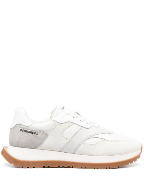 colour-block panelled leather sneakers by DSQUARED2