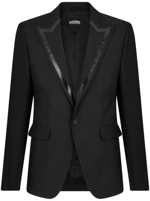 contrast-lapel single-breasted blazer by DSQUARED2