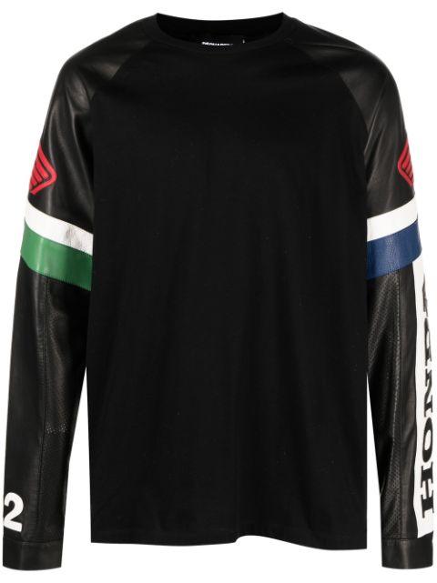 contrast-sleeve cotton sweatshirt by DSQUARED2
