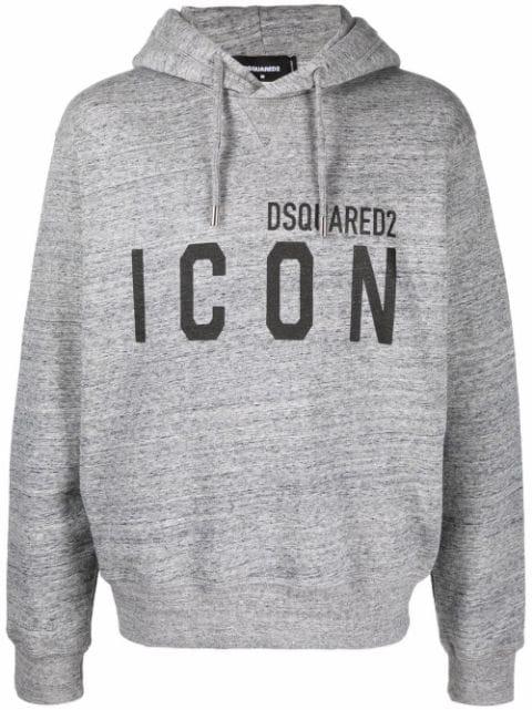 cotton logo-print hoodie by DSQUARED2