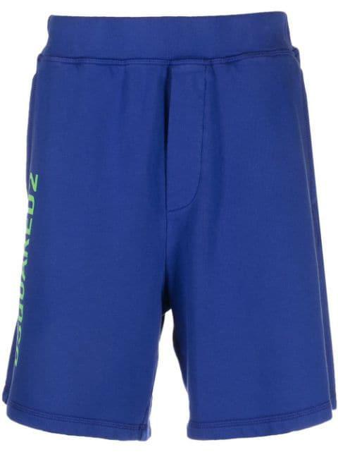 cotton logo print shorts by DSQUARED2