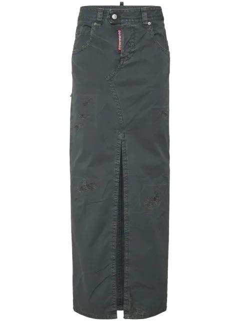 cotton maxi skirt by DSQUARED2
