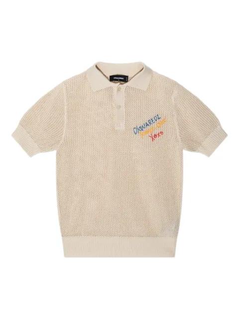cotton polo top by DSQUARED2