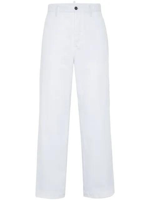 cotton straight-leg trousers by DSQUARED2
