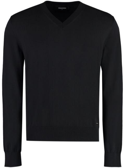cotton v-neck sweater by DSQUARED2