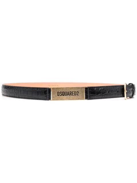 croc-effect belt by DSQUARED2
