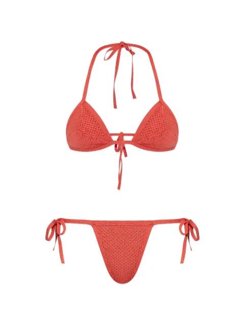 crochet tie-neck two-piece bikini by DSQUARED2