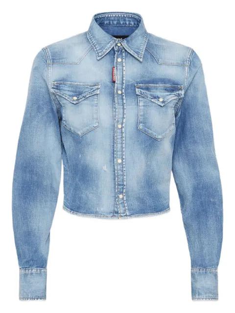 cropped denim shirt by DSQUARED2