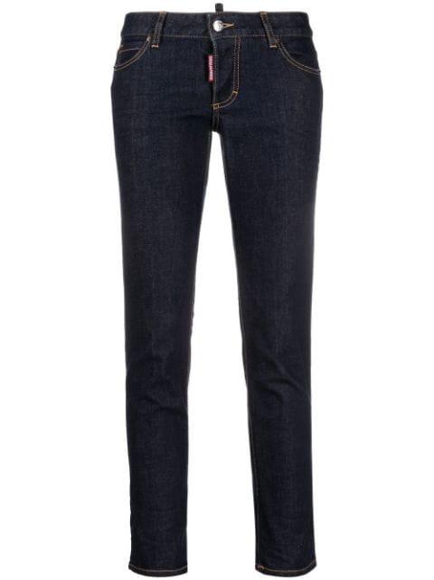 cropped slim-fit jeans by DSQUARED2