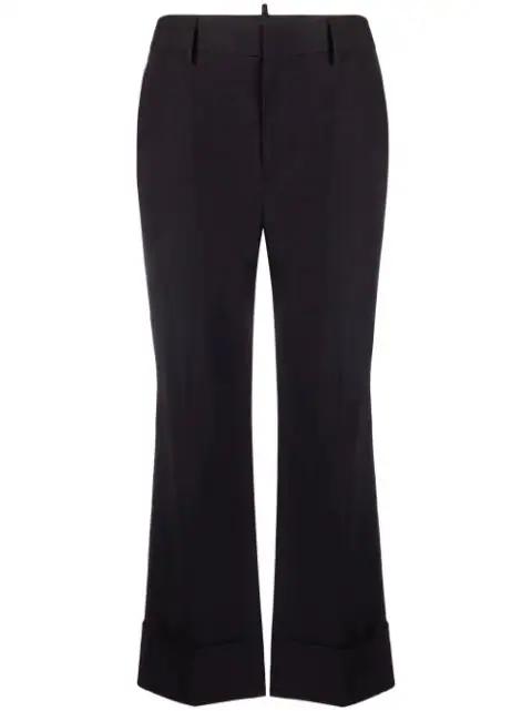 cropped turned-up trousers by DSQUARED2