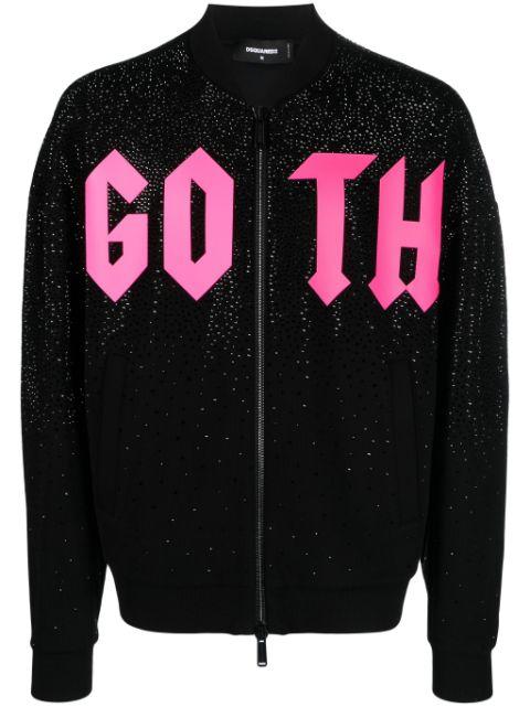 crystal-embellished cotton jacket by DSQUARED2