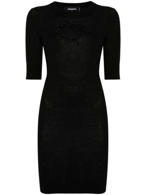 crystal-embellished mini dress by DSQUARED2