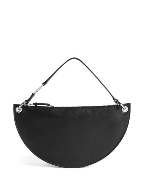 curved leather tote bag by DSQUARED2
