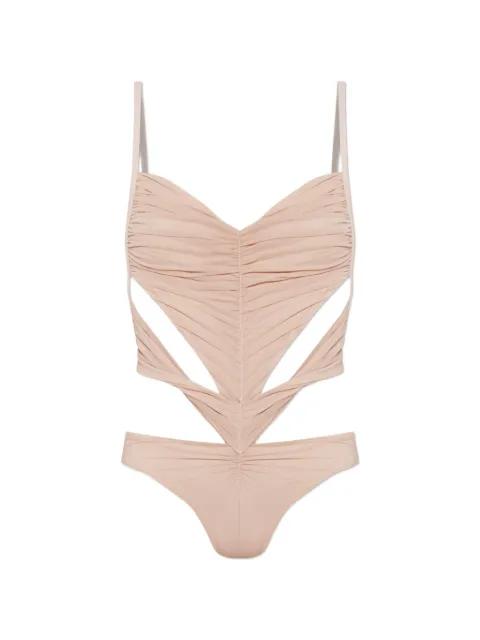 cut-out ruched swimsuit by DSQUARED2