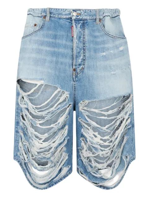 destroyed wash surfer shorts by DSQUARED2
