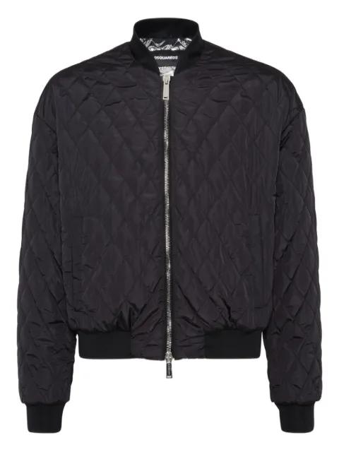 diamond-quilted bomber jacket by DSQUARED2