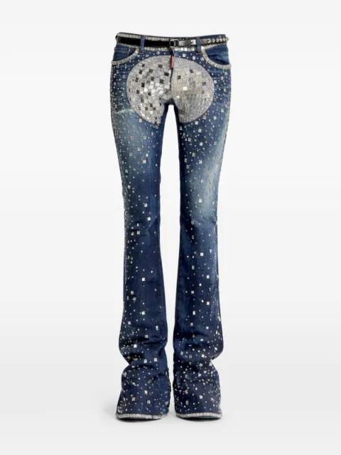 discoball-design bootcut jeans by DSQUARED2