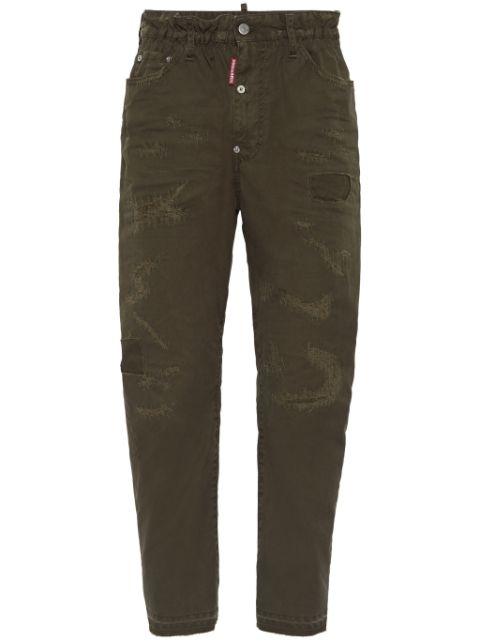 distress-effect trousers by DSQUARED2