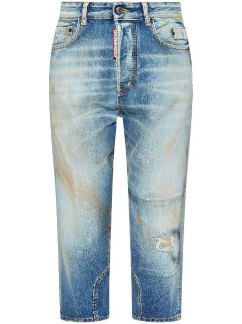 distressed cropped jeans by DSQUARED2
