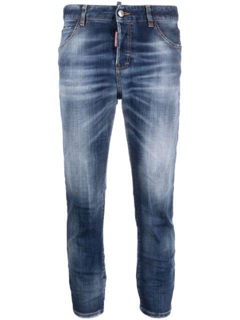 distressed cropped jeans by DSQUARED2