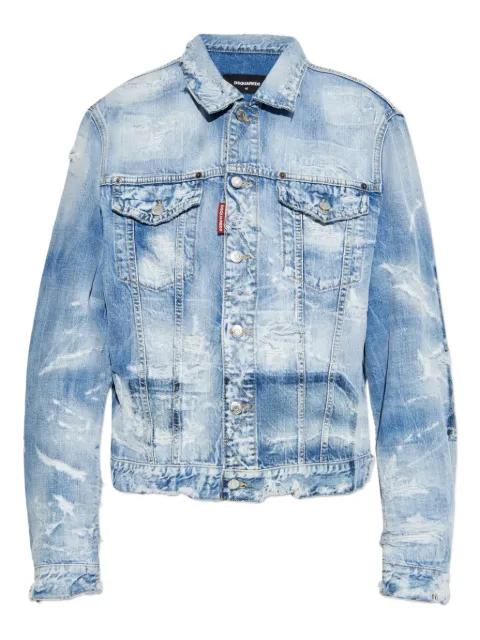distressed denim jacket by DSQUARED2