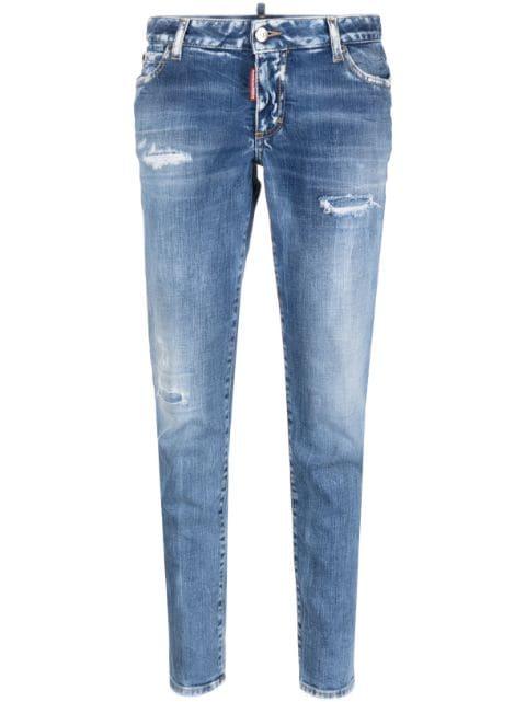 distressed-effect cropped jeans by DSQUARED2