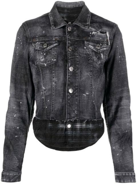 distressed-effect denim jacket by DSQUARED2