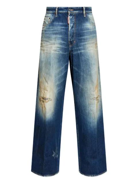 distressed embroidered jeans by DSQUARED2