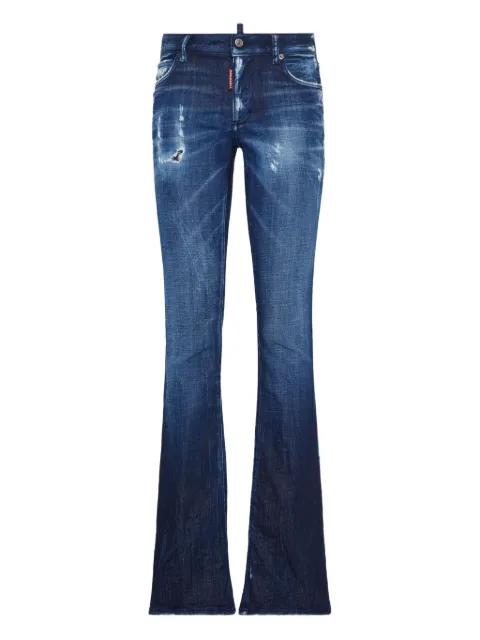 distressed flared jeans by DSQUARED2