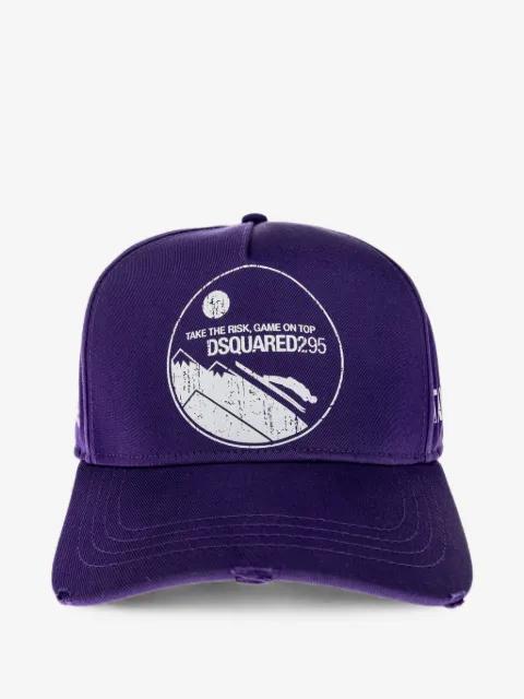distressed graphic-print baseball cap by DSQUARED2