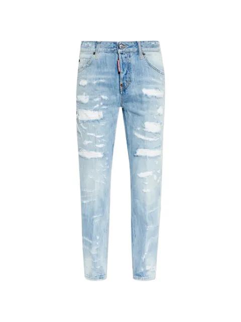 distressed rainbow trousers by DSQUARED2