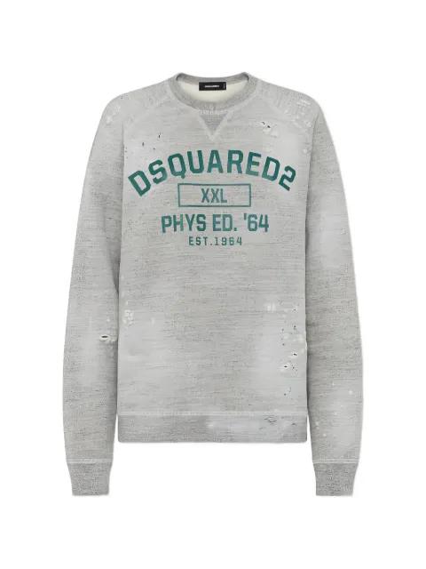 distressed round-neck sweatshirt by DSQUARED2