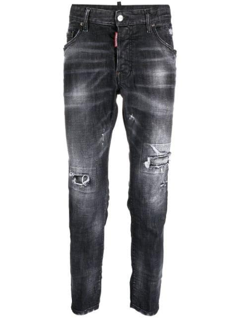 distressed skinny-cut jeans by DSQUARED2