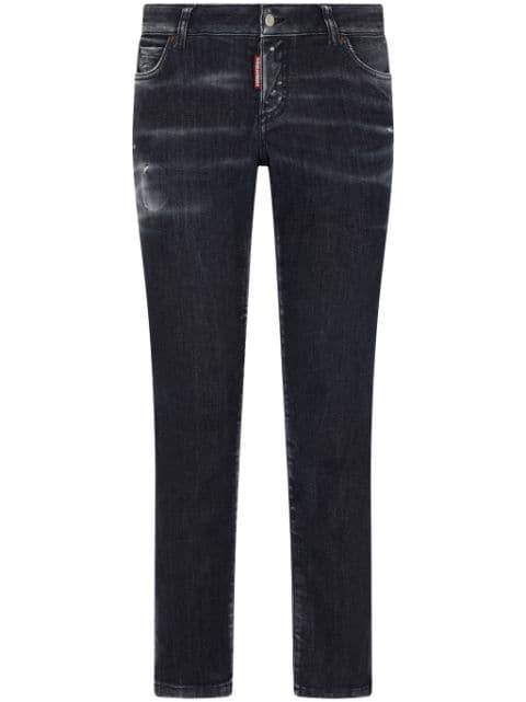 distressed slim-cut jeans by DSQUARED2